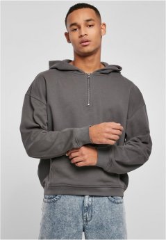 Pánska mikina Urban Classics Boxy Zip - šedá