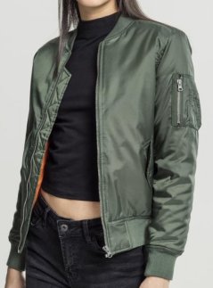 Dámská bomber bunda Urban Classics - olivová
