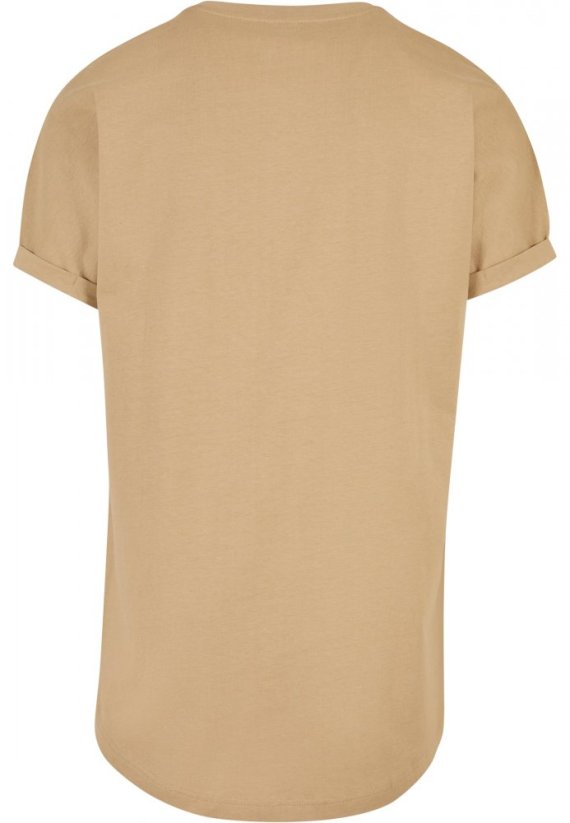 Long Shaped Turnup Tee - unionbeige