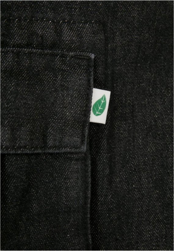Organic Denim Cargo Shorts - black washed