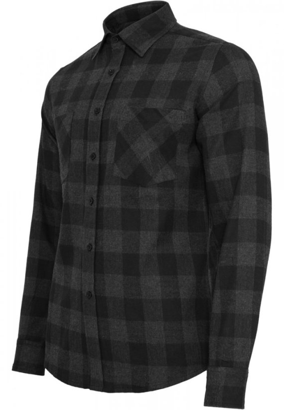 Koszula flanelowa męska Urban Classics - czarno szary
