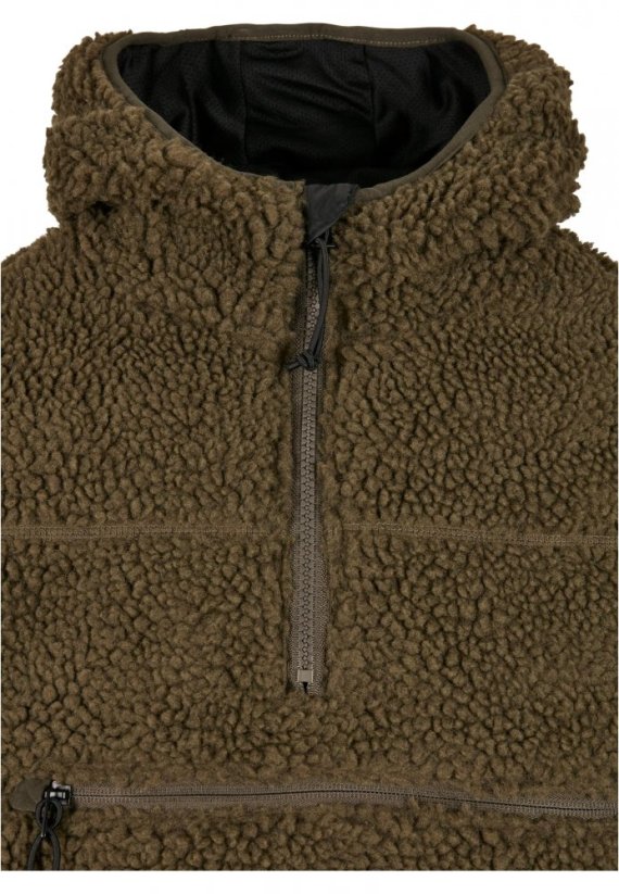 Pánská bunda Brandit Teddyfleece Worker Pullover - olivová
