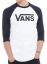 T-Shirt Vans Classic Raglan white-black