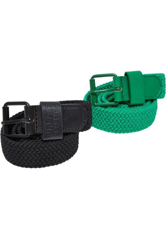 Elastic Belt Set Kids - black/bodegagreen