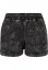 Ladies Towel Washed Sweat Shorts - black