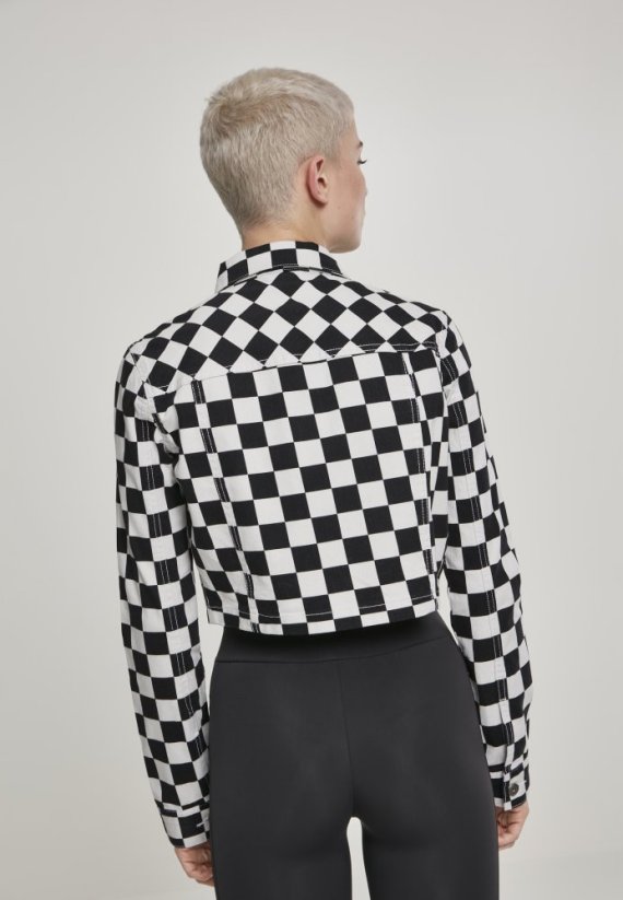 Bunda Urban Classics Ladies Short Check Twill Jacket