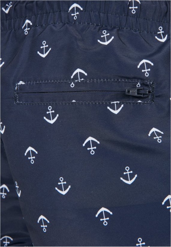 Boys Pattern Swim Shorts - anchor/navy
