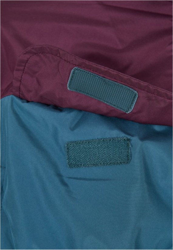 Ladies Starter Colorblock Pull Over Jacket - darkviolet/teal