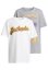 T-Shirt 2 Pack - kurzarm - Los Angeles Compton white+heathergrey 146/152