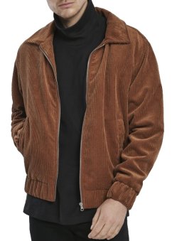 Kurtka zimowa męska Urban Classics Boxy Corduroy - brązowa