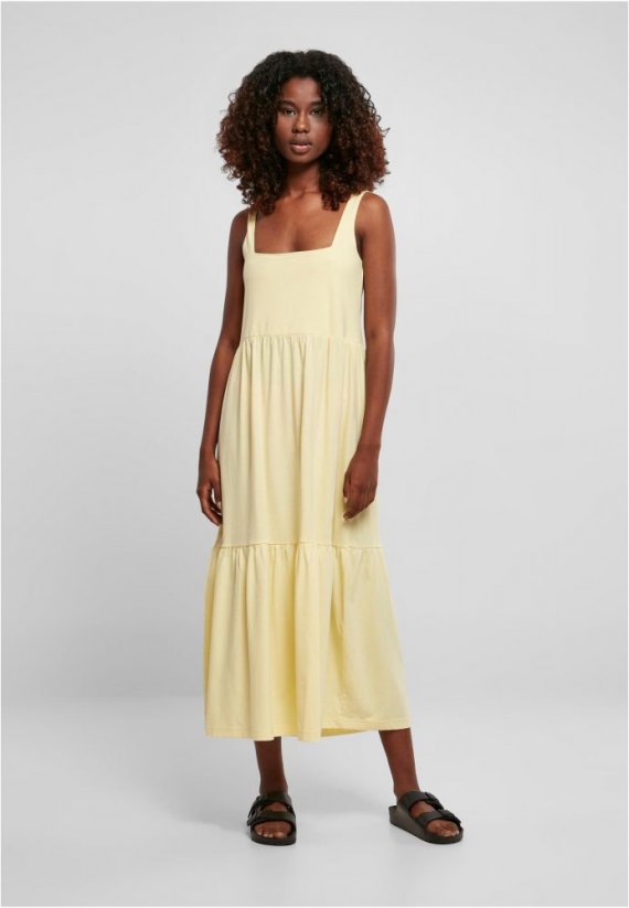 Dámske šaty Urban Classics Ladies 7/8 Length Valance Summer - žlté