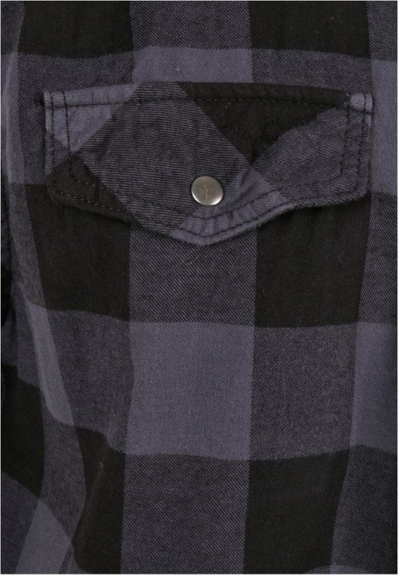 Pánská košile bez rukávu Brandit Checkshirt Sleeveless - černá,šedá