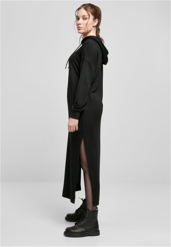 Černá dámská mikina Urban Classics Modal Terry Long Hoody Dress