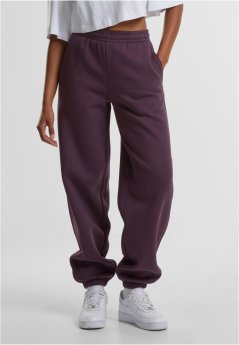 Ladies Fluffy Sweatpants - plumpurple