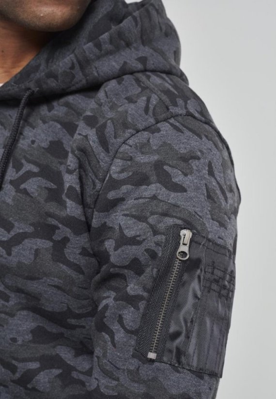 Mikina Urban Classics Sweat Camo Bomber Hoody - dark camouflage