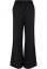 Ladies Linen Mixed Wide Pants - black