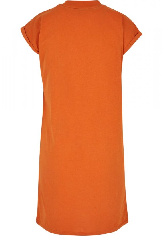 Ladies Turtle Extended Shoulder Dress - vintageorange