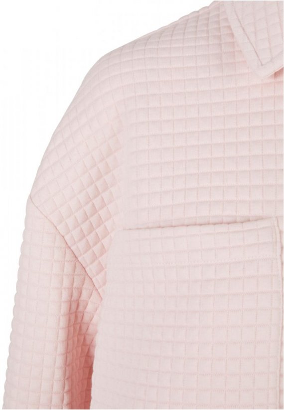 Ladies Quilted Sweat Overshirt - pink