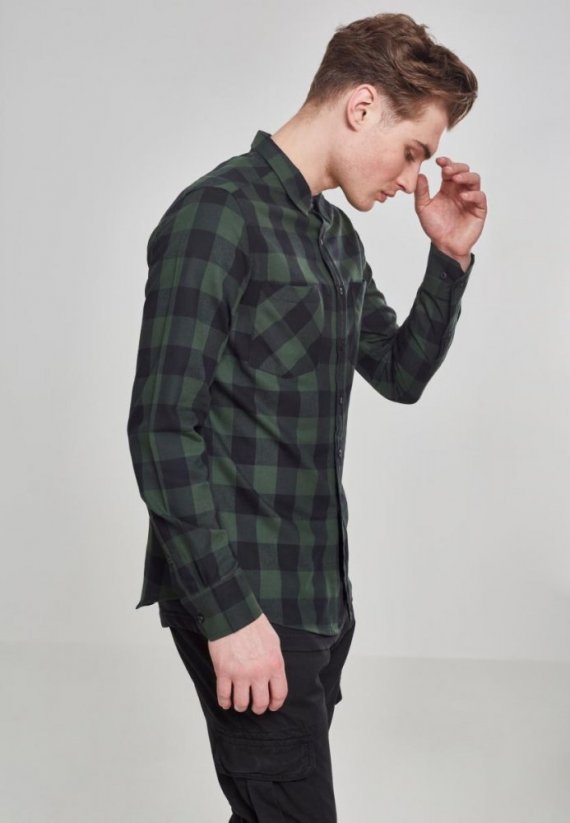Checked Flanell Shirt - blk/forest