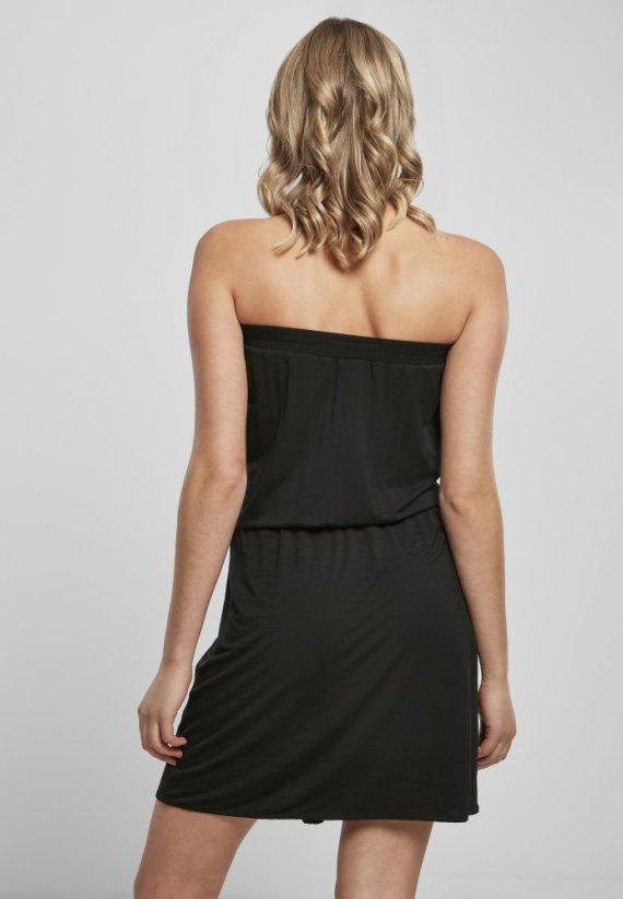 Ladies Viscose Short Bandeau Dress - black