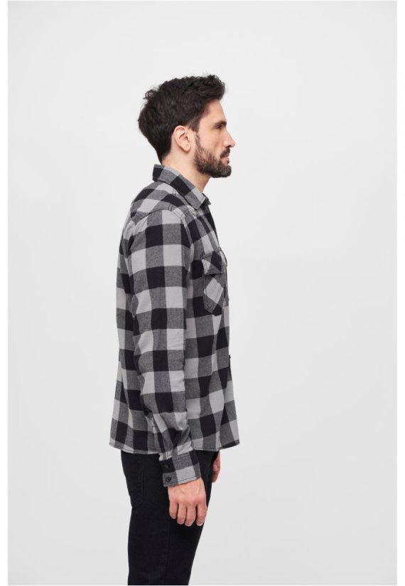 Pánska košeľa Brandit Checked Shirt - čierna, tmavo šedá