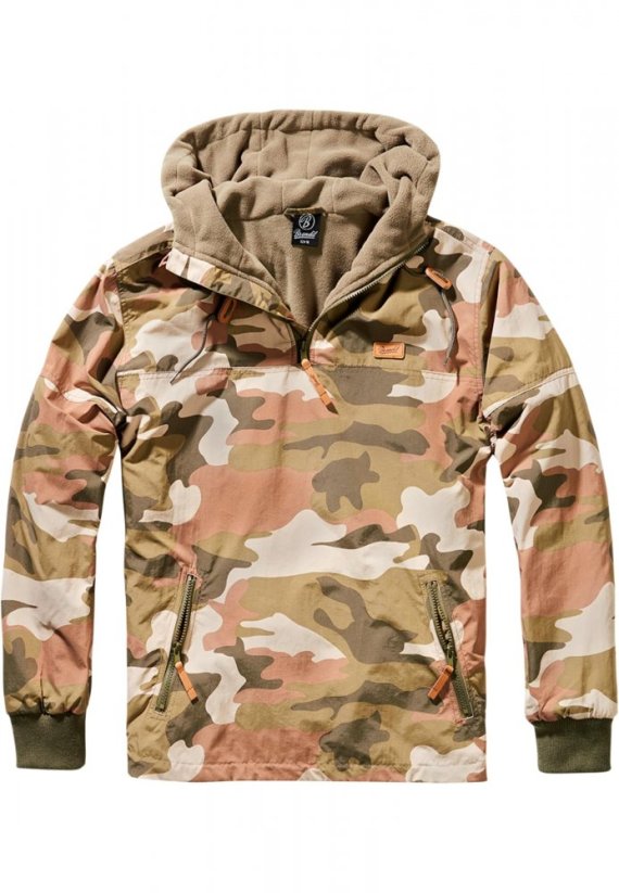 Pánská bunda Brandit Pull Over Windbreaker - wood camo