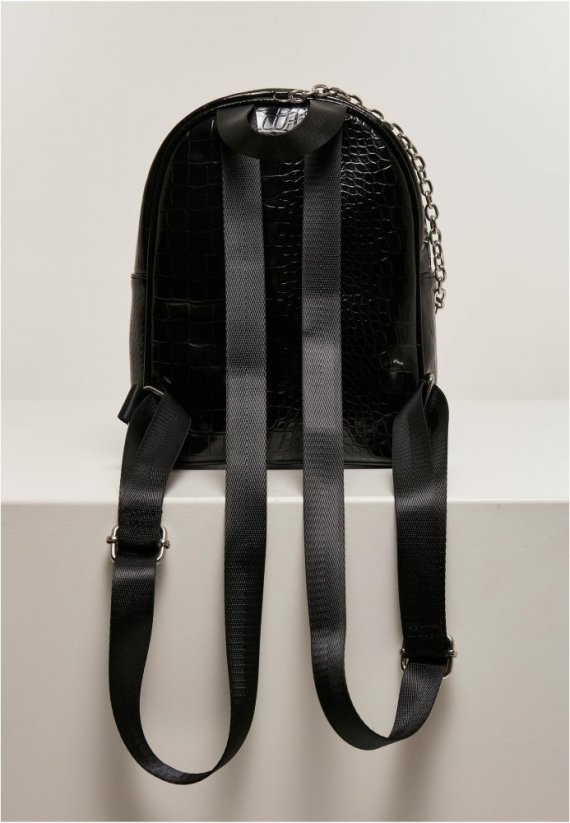 Dámsky mini batoh Urban Classicws Croco Synthetic Leather - čierny