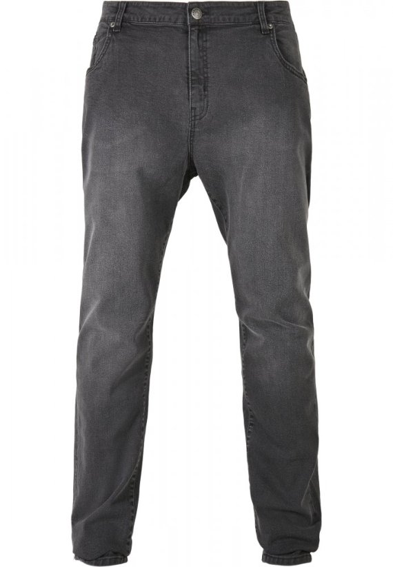 Jeansy Urban Classic Slim Fit Zip Jeans - real black washed