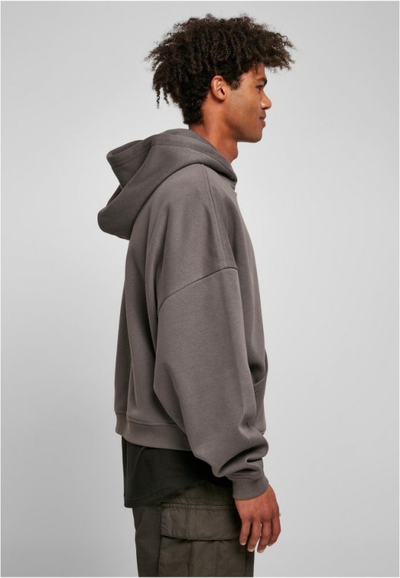 Pánska mikina Urban Classics Organic 90 Zip Hoody - darkshadow