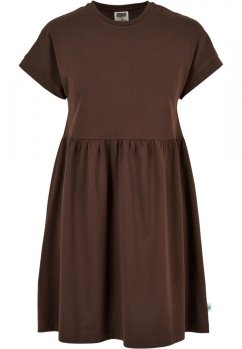 Ladies Organic Empire Valance Tee Dress - brown