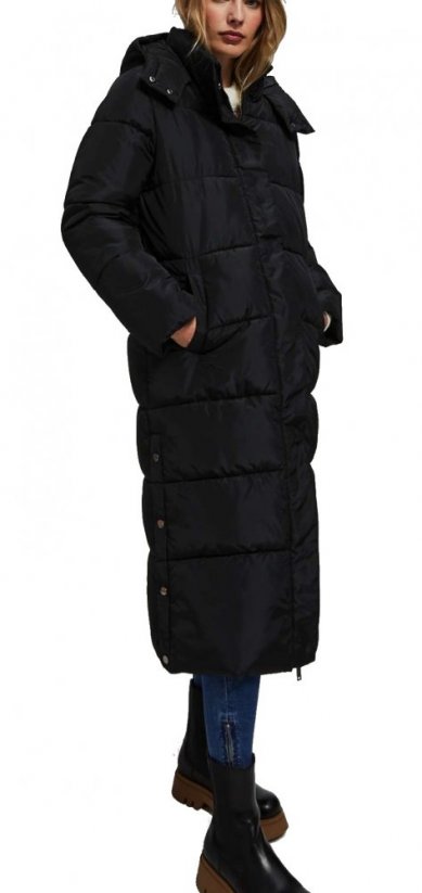 Černý zimní dámský kabát Moodo Z-KU-4222