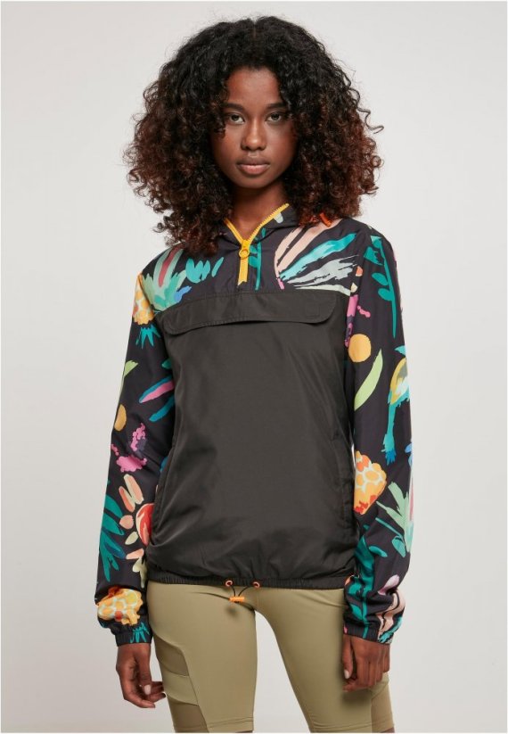 Dámská jarní, podzimní bunda Urban Classics Mixed Pull Over - blackfruity