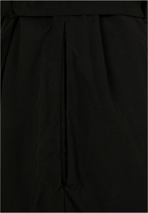 Ladies Short Viscose Belt Jumpsuit - black