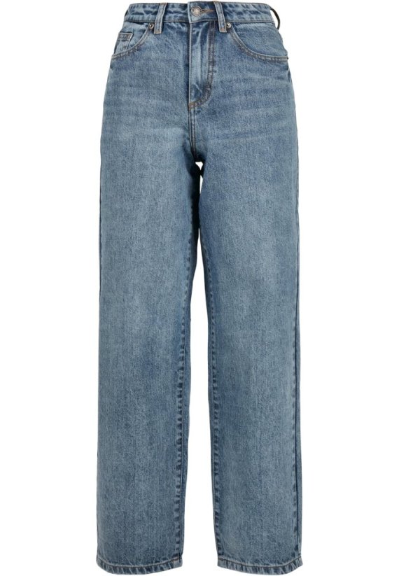 Ladies High Waist 90´S Wide Leg Denim Pants - tinted light blue washed