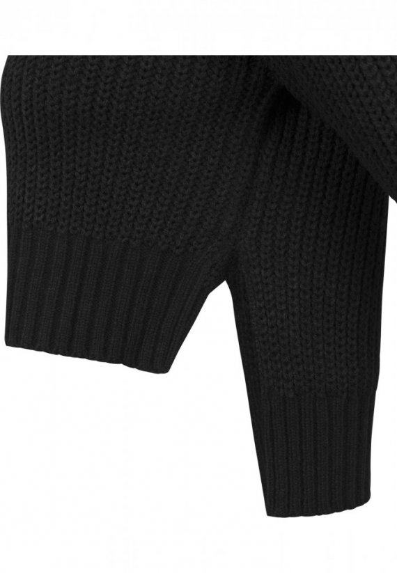 Urban Classics Ladies HiLo Turtleneck Sweater - black