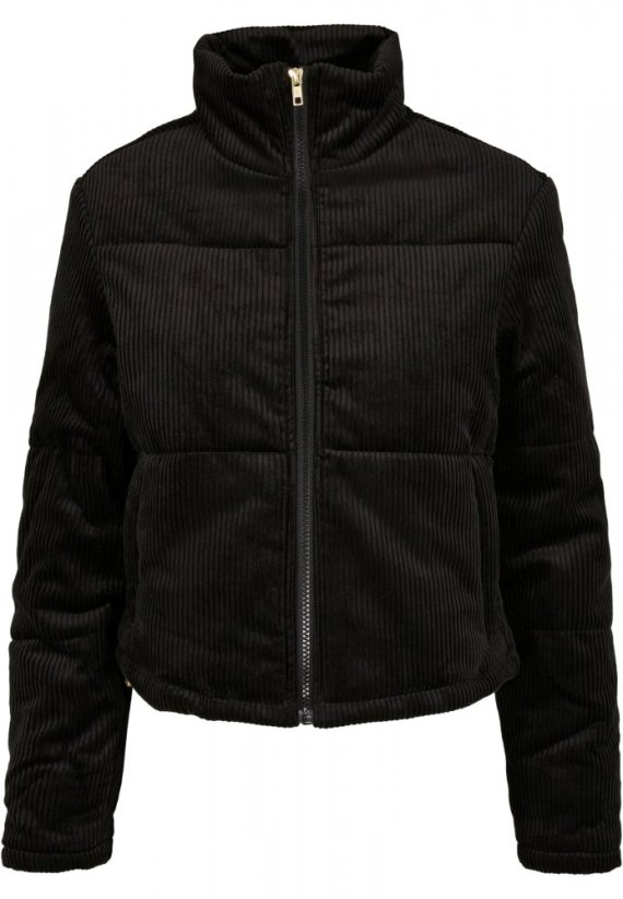 Dámská bunda Urban Classics Corduroy Puffer - černá