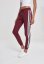 Dámske tepláky Urban Classics Ladies College Contrast Sweatpants - vínové s bielymi prúžkami