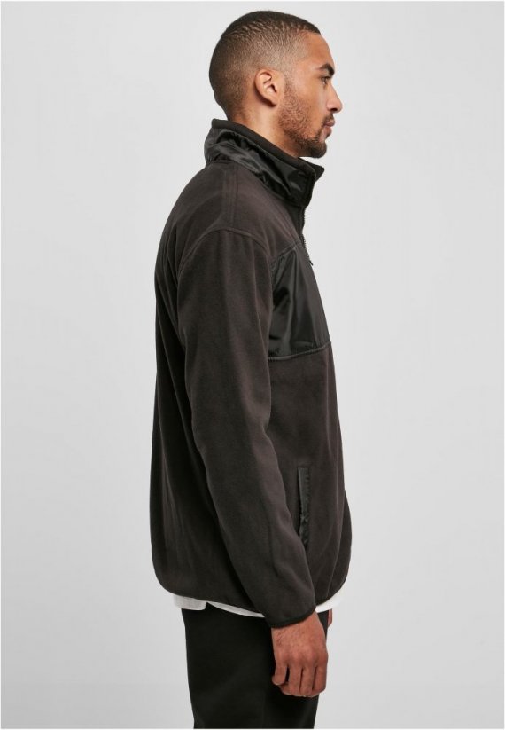 Pánská bunda Urban Classics Patched Micro Fleece - černá