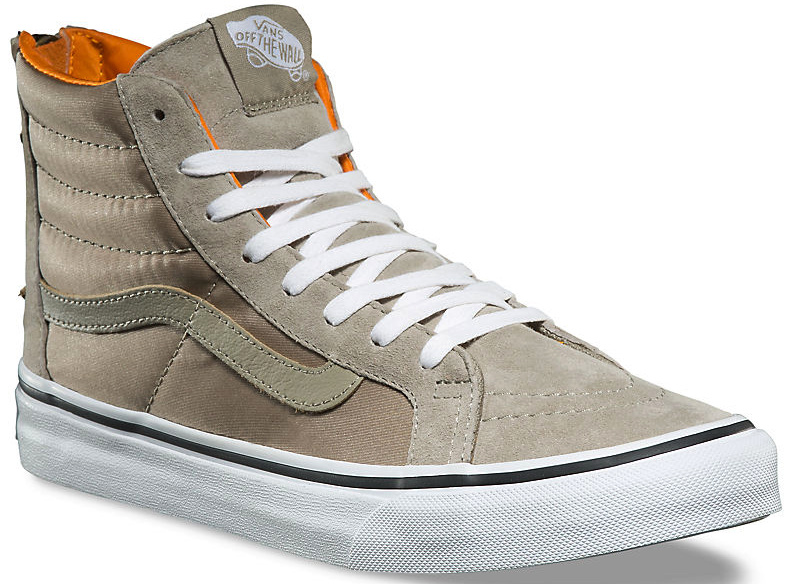 Topánky Vans SK8-Hi Slim Zip silver sage-true white