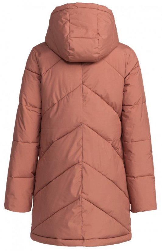 Hnědo/růžový dámský zimní kabát Roxy Better Weather