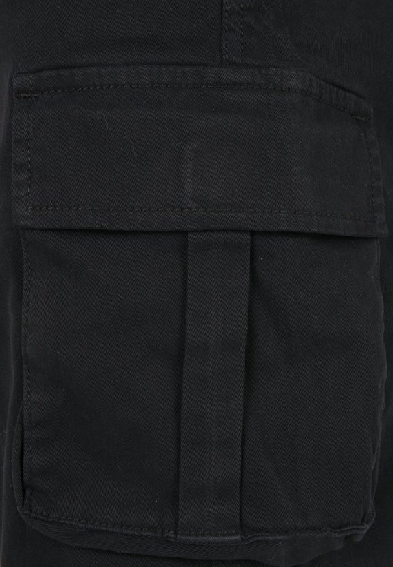 Drawstring Cargo Shorts - black