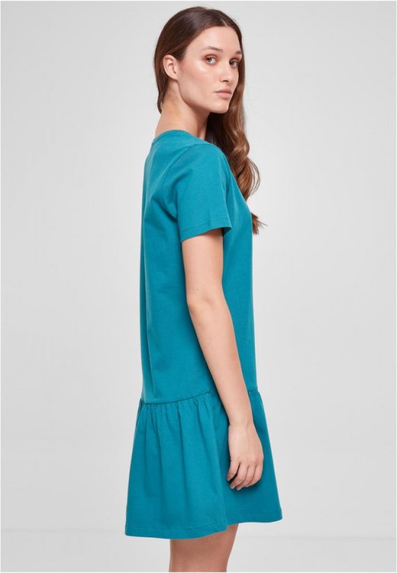 Dámské šaty Urban Classics Valance Tee - vodní zelená