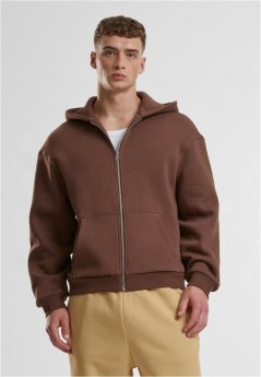 Fluffy Zip Hoody - chocolatebrown