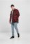 Pánská jarní bunda Urban Classics Plaid Teddy Lined - červená,černá