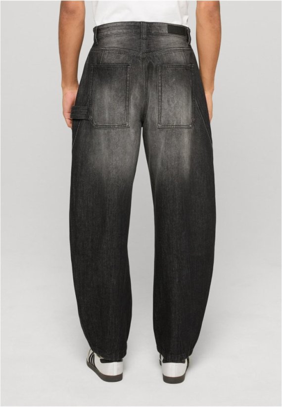 Heavy Baloon Jeans  - dark blue marble washed