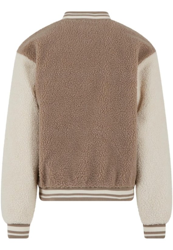 Teddy College Jacket darktaupe L - darktaupe