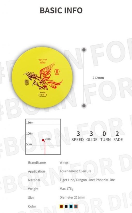 Frisbee Discgolf WINGS - Phoenix line