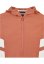 Ladies Crinkle Batwing Jacket - terracotta/whitesand
