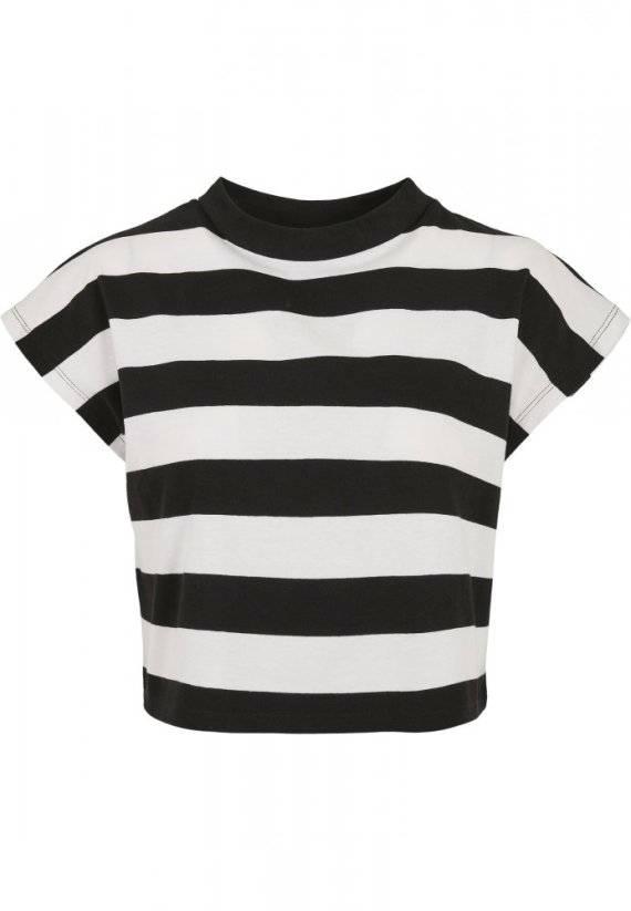 Čierno/biele dámske tričko Urban Classics Stripe Short