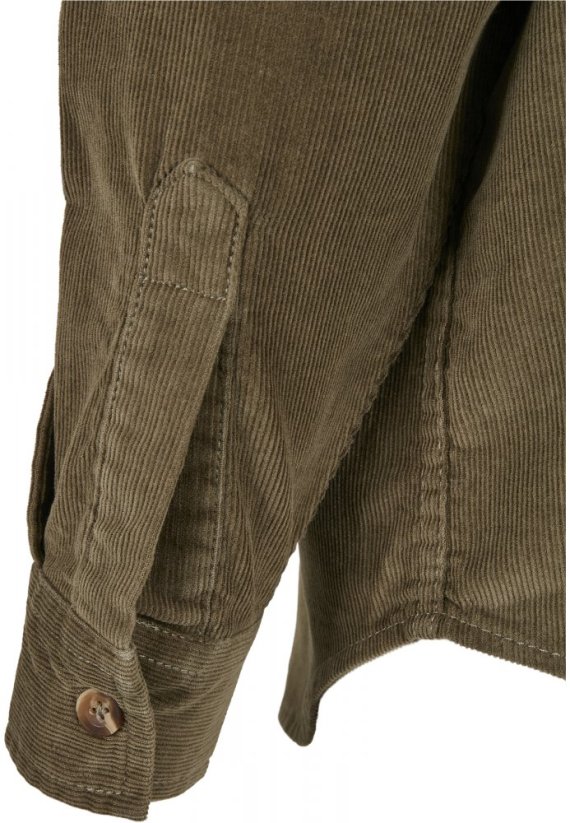 Dámska košeľa Urban Classics Corduroy Oversized Shirt - olive